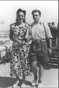 Author's parents in Ostend in the 1940's,