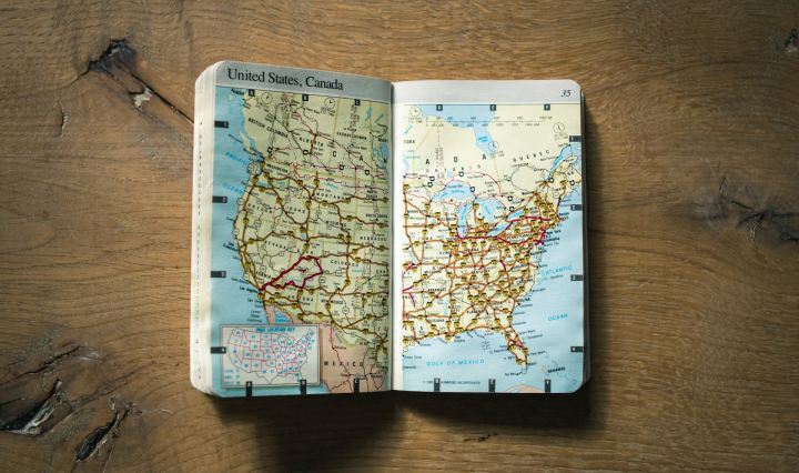 Decorative. Map of USA.