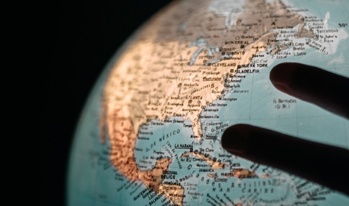 Decorative element, image of globe.